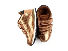 Woden Kids sneaker Sandra burnished copper croco shiny